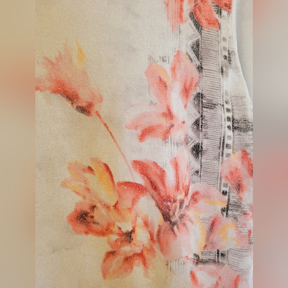 Alfred Dunner Petite Metallic Floral Blouse - Picture 4 of 9